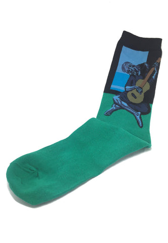 Illustrious Series Green The Old Man with Guitar Socks