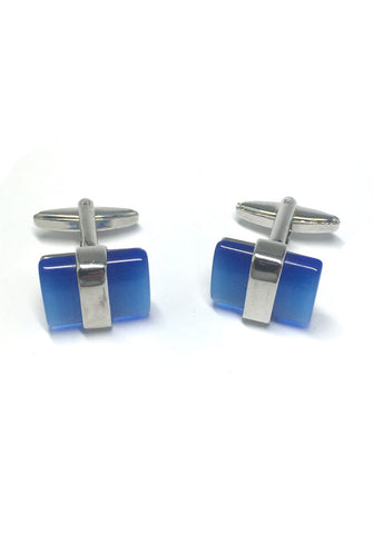 Blue Acrylic Bar Cufflinks