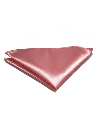 Lustrous Series Pink Polyester Pocket Square