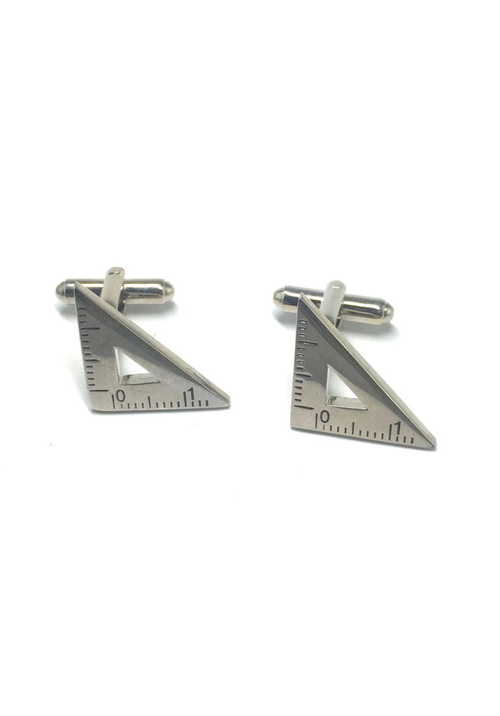 Silver Set Square Cufflinks