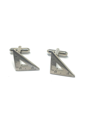 Silver Set Square Cufflinks