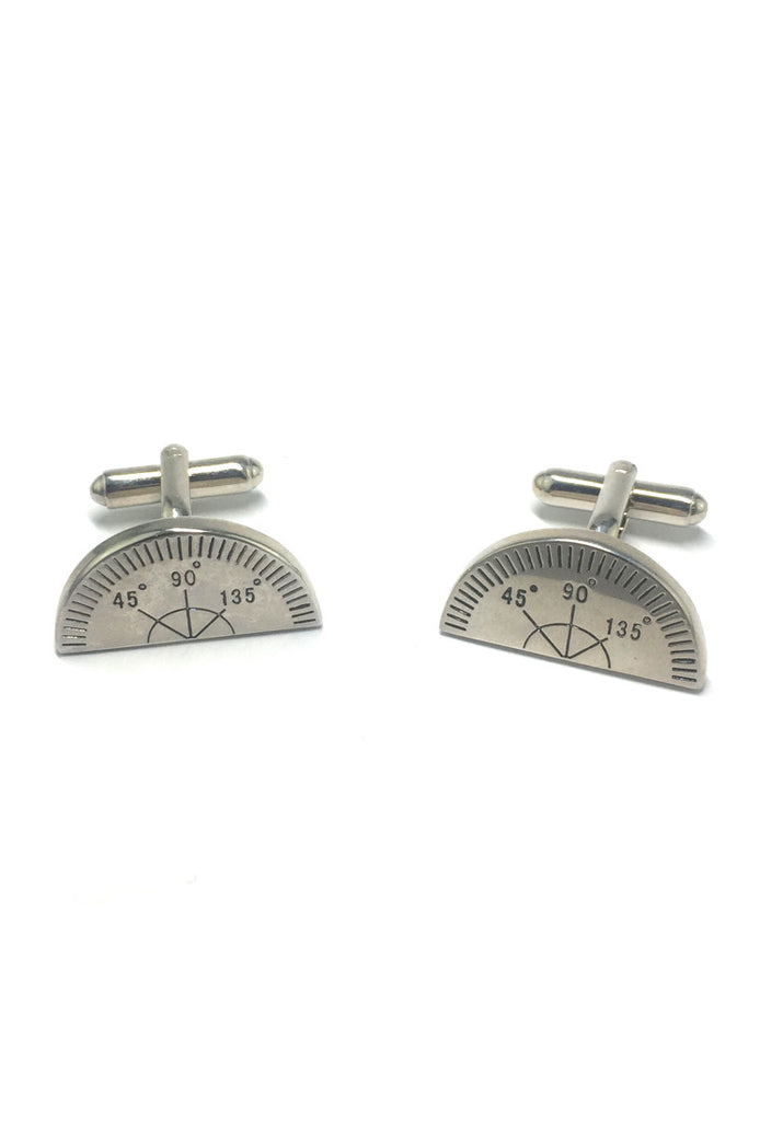 Silver Protractor Cufflinks