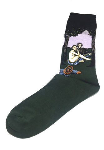 Illustrious Series Dark Green and Black The Adam and Eve Socks
