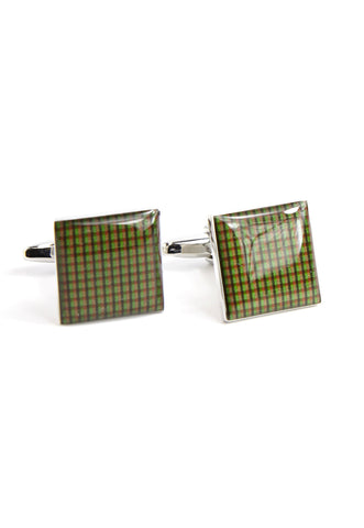 Brown Tartan Cufflinks