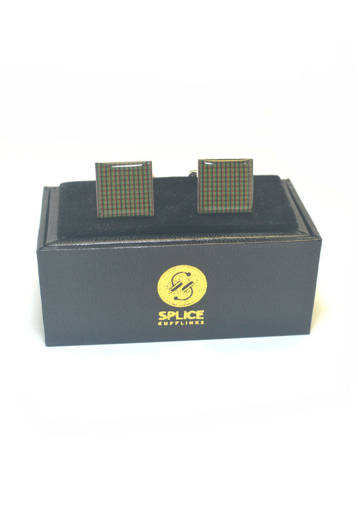 Brown Tartan Cufflinks