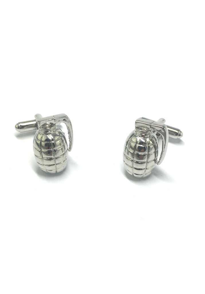 Silver Grenade Cufflinks