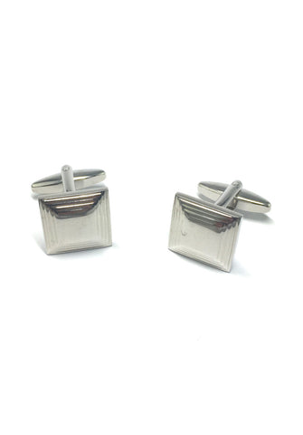 Silver 3D Square Cufflinks 2