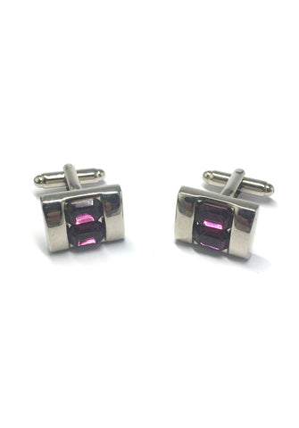 Purple Crystals Inserts Cufflinks