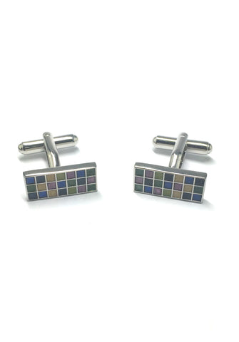 Colourful Squares Rectangular Cufflinks