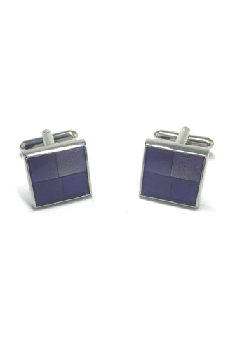 Purple Patterned Square Cufflinks