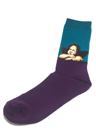Illustrious Series Green and Purple The Thinking Little Angel Socks