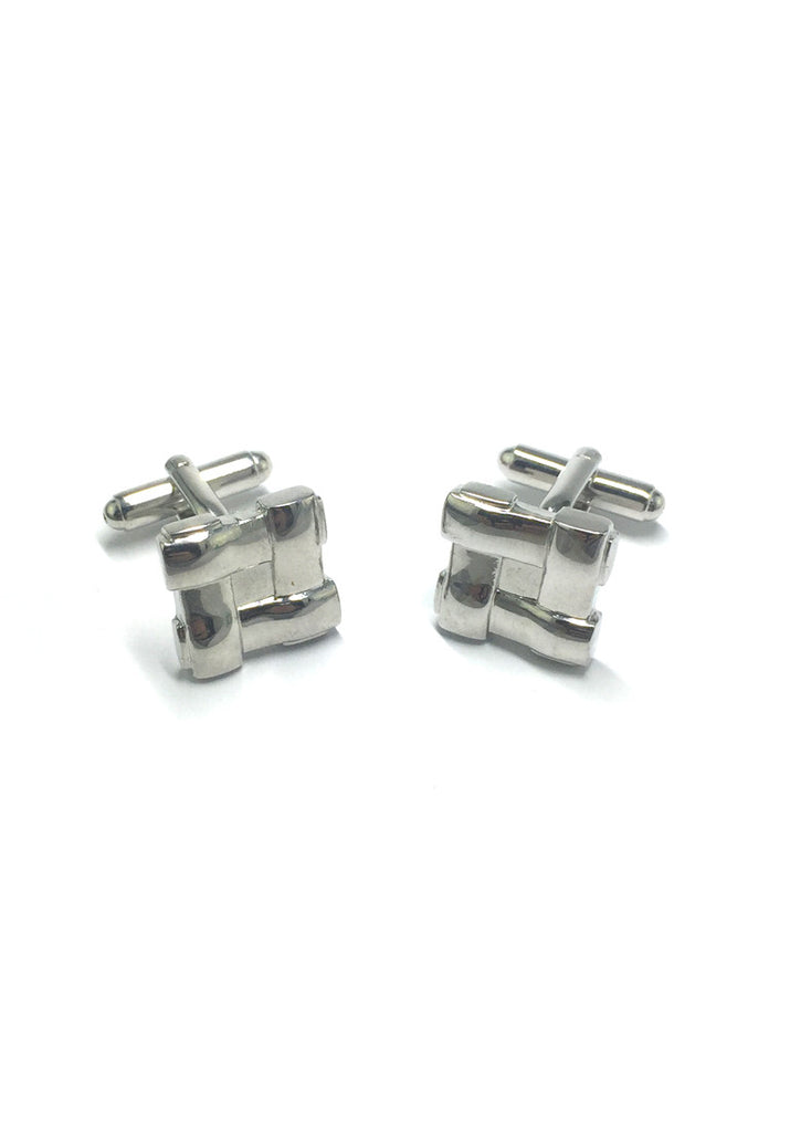 Silver Square Design Cufflinks