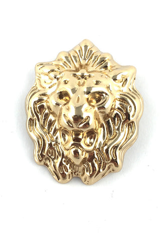 Pin Lapel Kepala Singa Emas