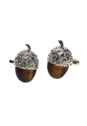 Acrylic Acorn Oak Tree Cufflinks