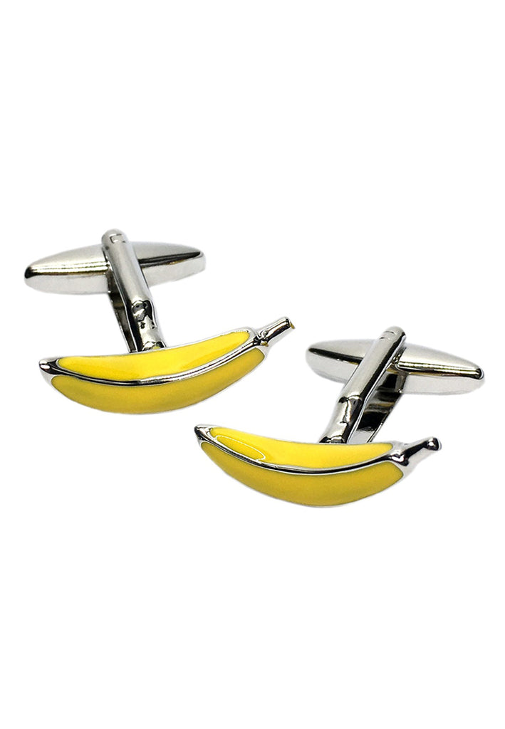Yellow Banana Fruit Cufflinks