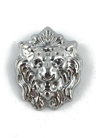 Pin Lapel Kepala Singa Perak