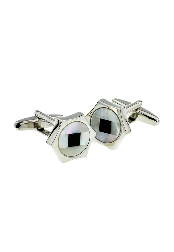 Hexagonal Mother of Pearl Classic Cufflinks