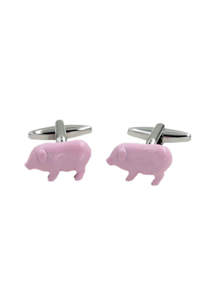 Pink Pigs Farm Animal Cufflinks