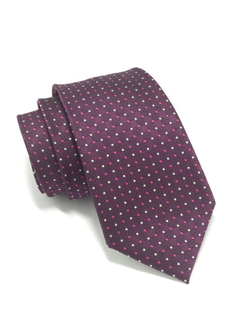 Atom Series Purple Polyester Tie