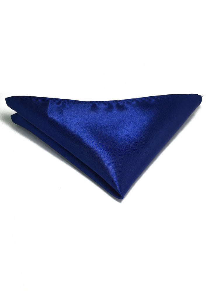 Lustrous Series Electric Blue Polyester Pocket Square