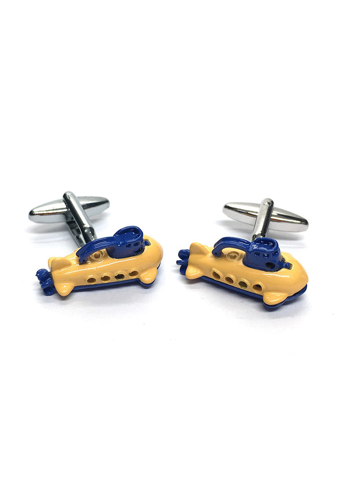 Yellow & Blue Submarine Cufflinks