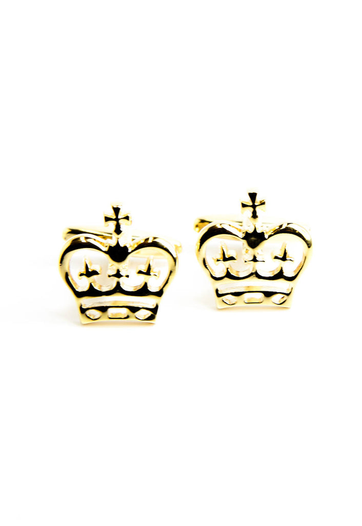 Golden Royal Crowns Cufflinks