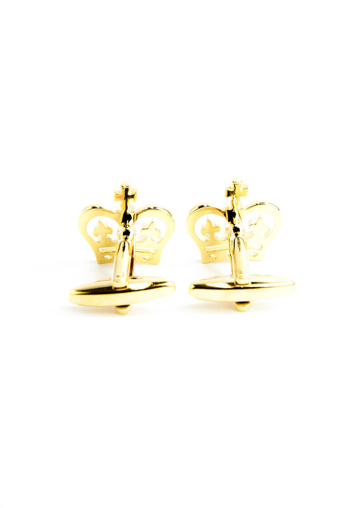 Golden Royal Crowns Cufflinks