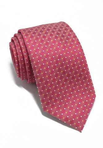 Atom系列亮粉色涤纶领带