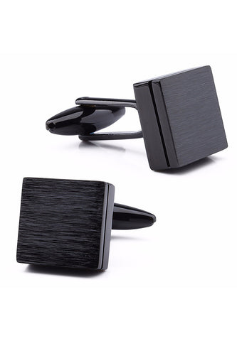 Matt Black Square Cufflinks