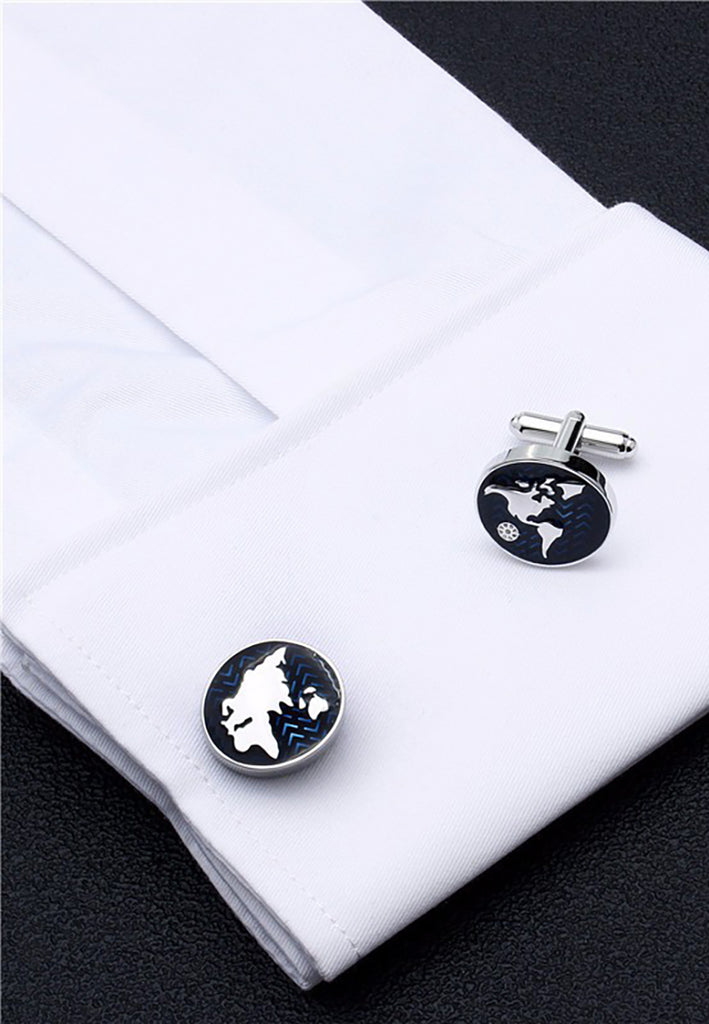 World Map Cufflinks