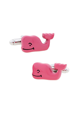 Pink Whale Cufflinks