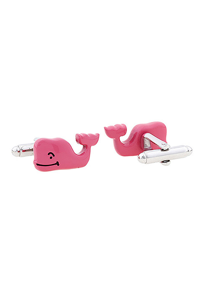 Pink Whale Cufflinks