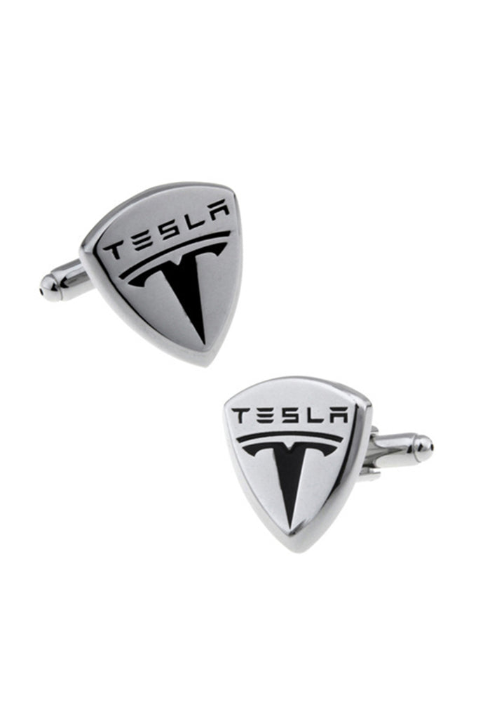 Cufflink Lencana Tesla