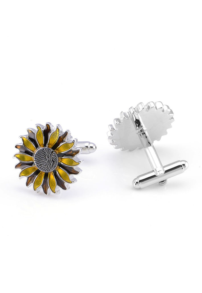 Gold Flowers Cufflinks