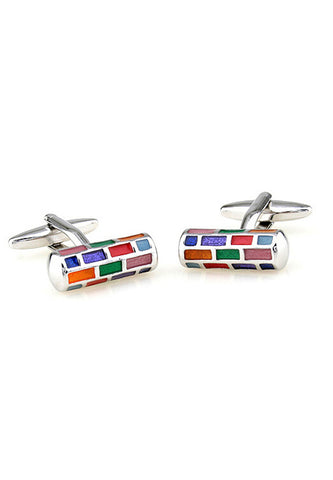 Colourful Cylinder Cufflinks