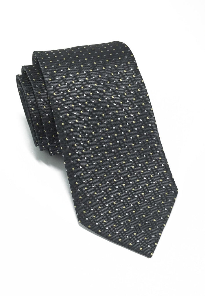 Atom Series Grey Polyester Tie