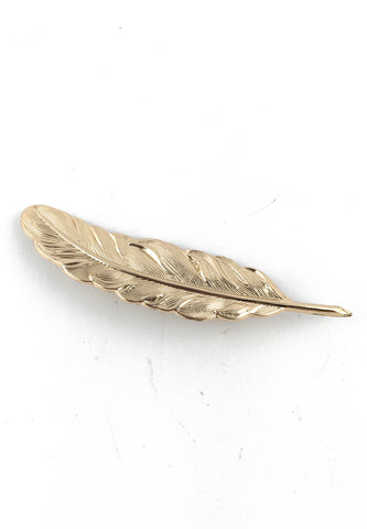 Gold Feather Pen Lapel Pin