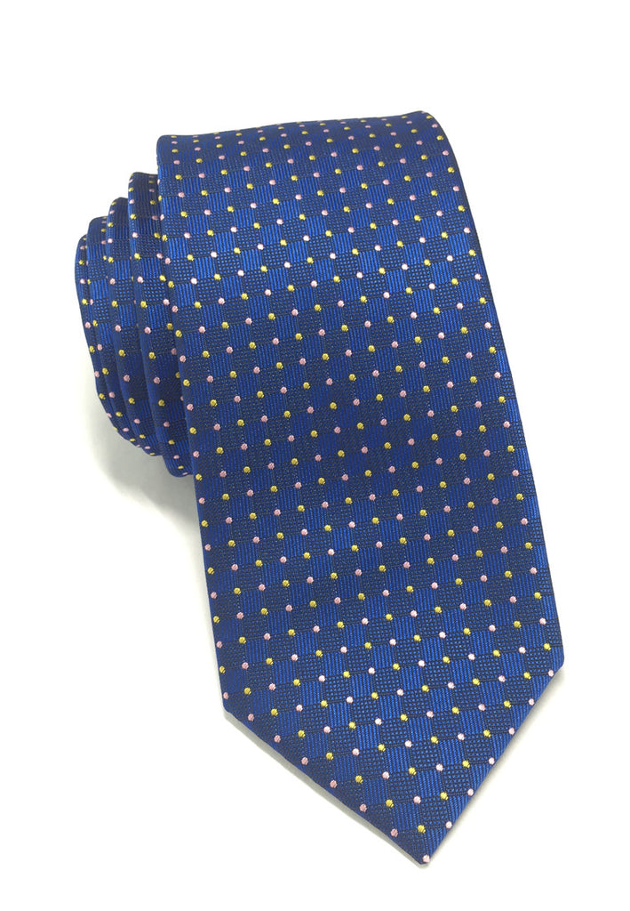 Atom Series Blue Polyester Tie