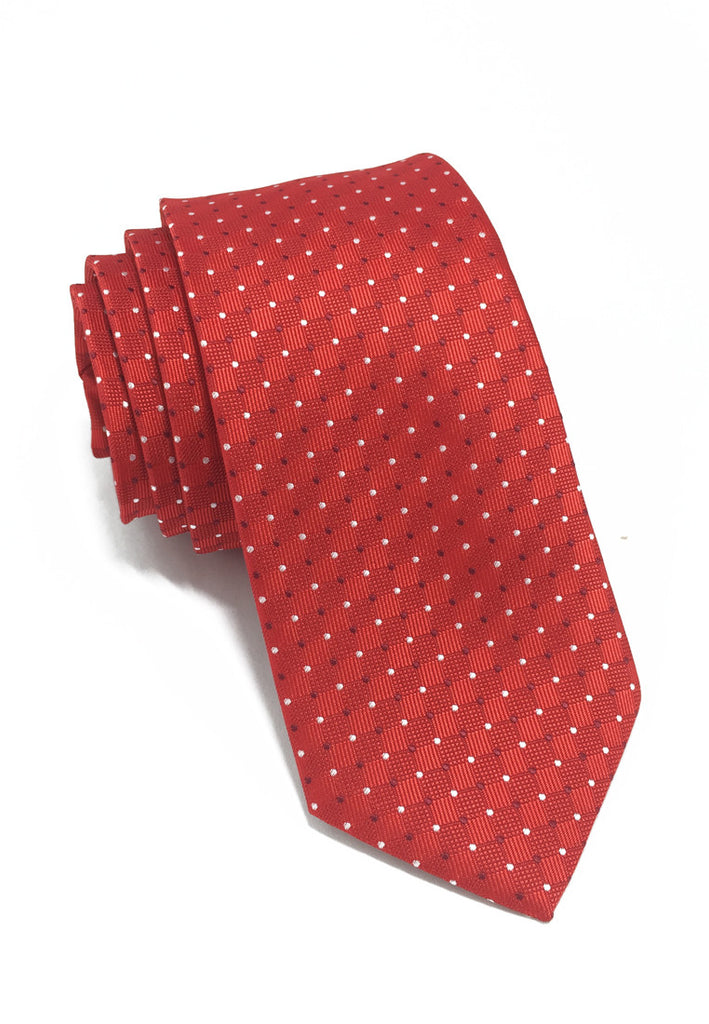 Atom Series Red Polyester Tie