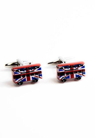 Union Jack London Red Bus Cufflinks