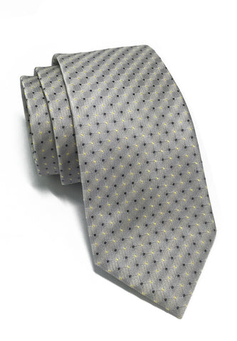 Atom 系列银色聚酯领带