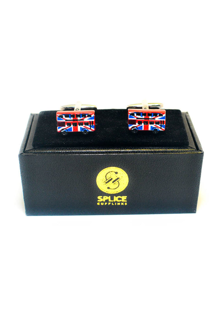 Union Jack London Red Bus Cufflinks