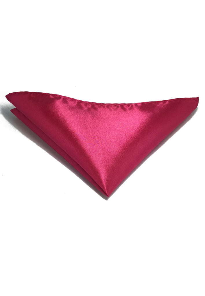 Lustrous Series Bright Pink Polyester Pocket Square