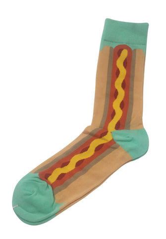 美食系列热狗印花设计袜子