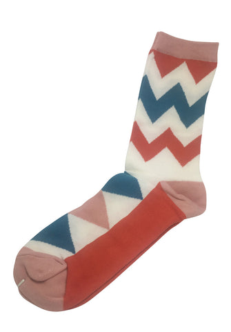 Splashy Series Colourful Wavy Prints Socks