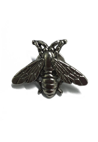 Silver Bee Lapel Pin