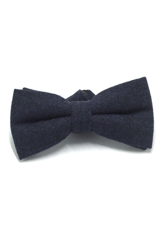 Dolly Series Dark Blue Wool Pre-tied Bow Tie