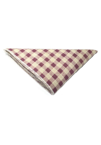 Patchwork Series Light Purple Plaids Design Cotton Pocket Square