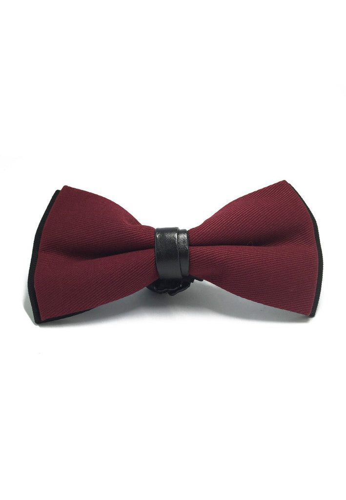 Sassy Series Maroon Red Cotton Pre-tied Bow Tie