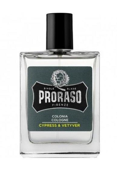 Proraso Single Blade Eau De Cologne, Cypress & Vetyver, 3.4 fl. oz (100ml)